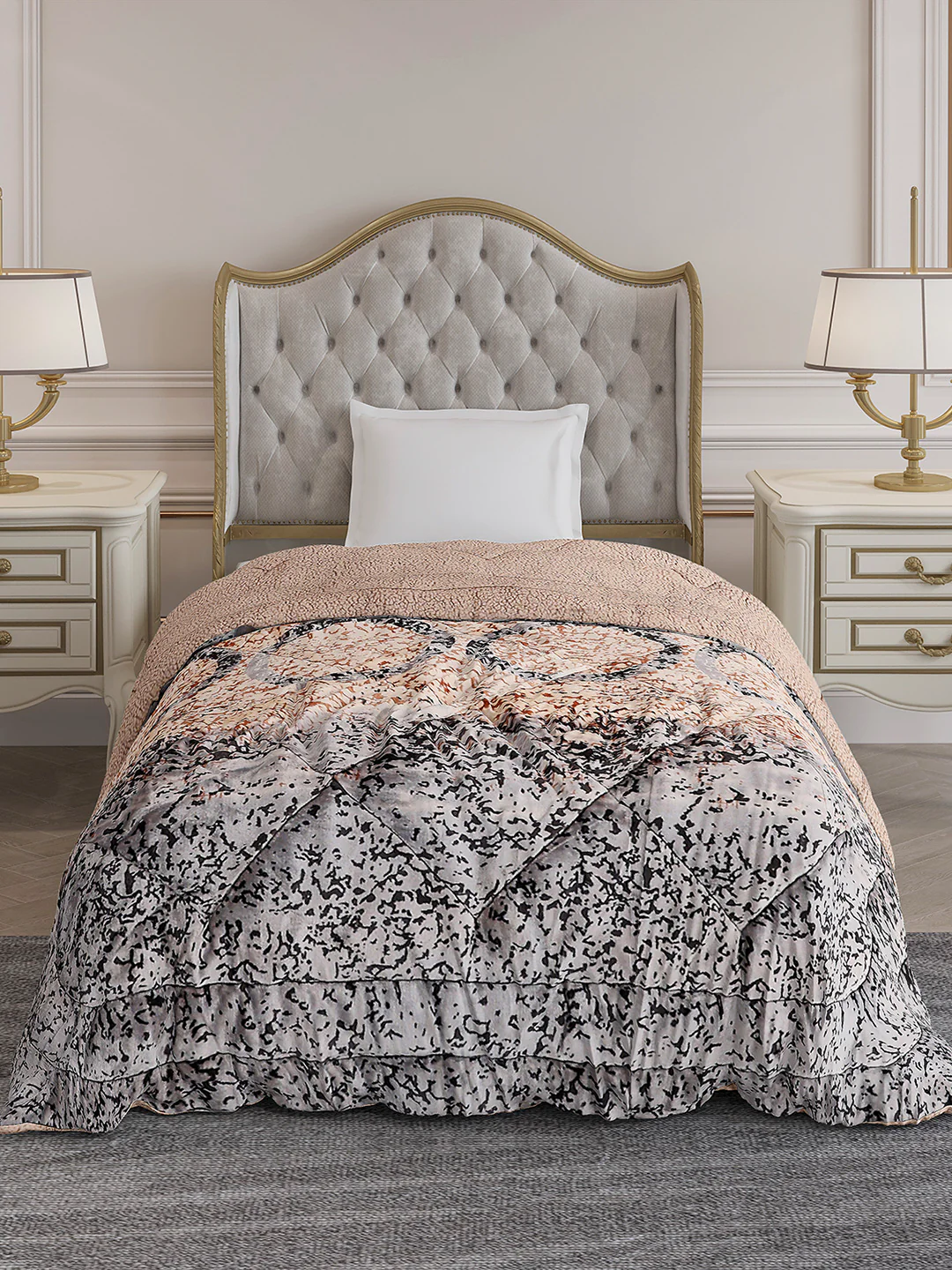 Printed Single Bed 1023 GSM Comforter for Winter - (Ultra) - Image 2