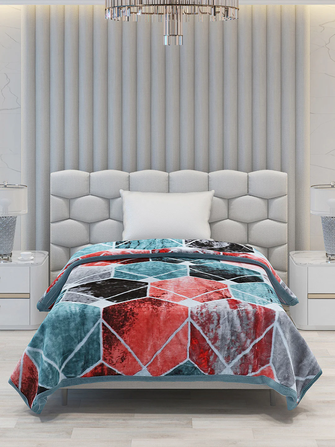 Printed Single Bed 1051 GSM Blanket Bling 2 Ply (Weight 3.7 kg) - Image 2