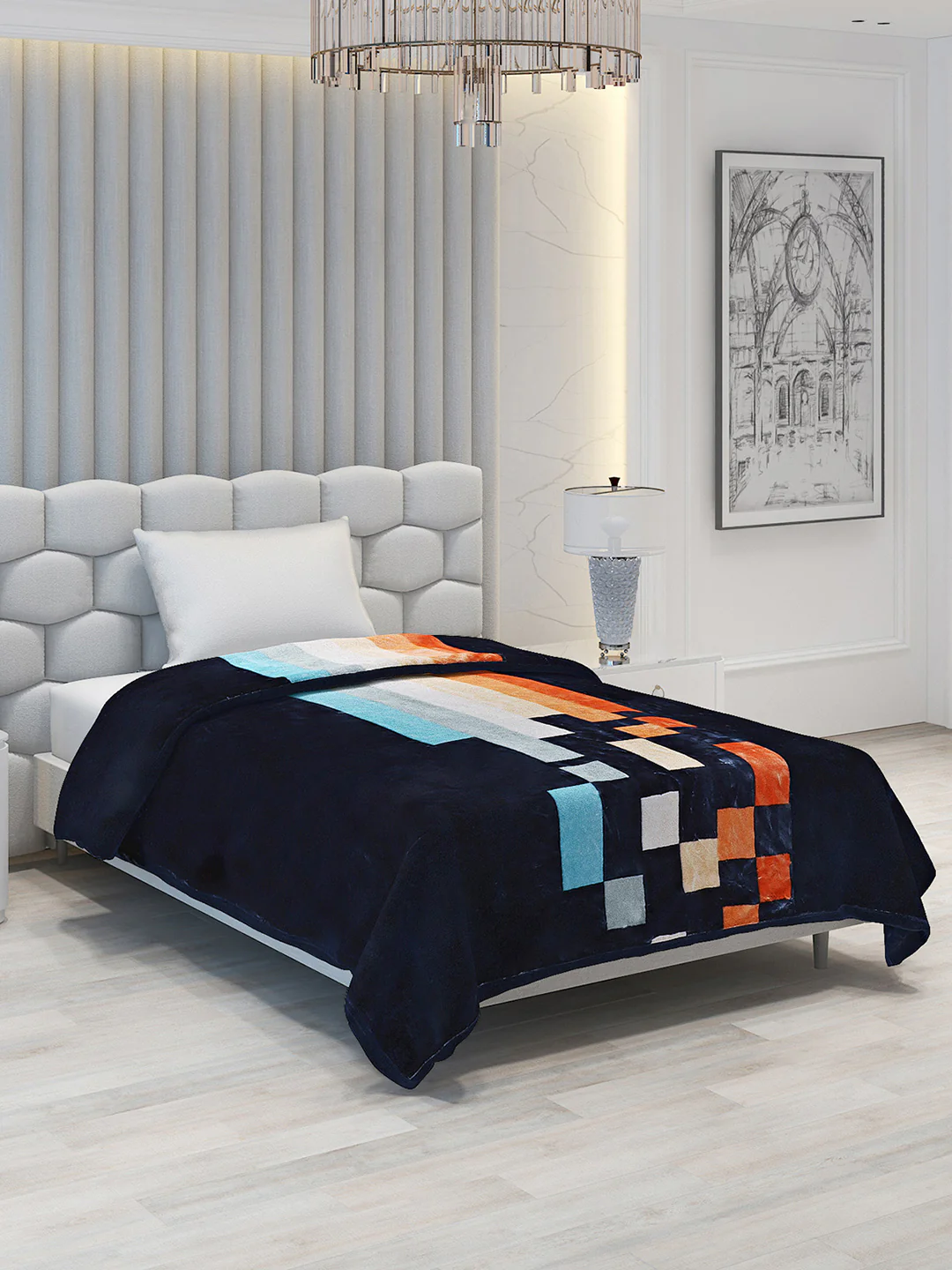 Printed Single Bed 1051 GSM Blanket Bling 2 Ply (Weight 3.7 kg) - Image 4