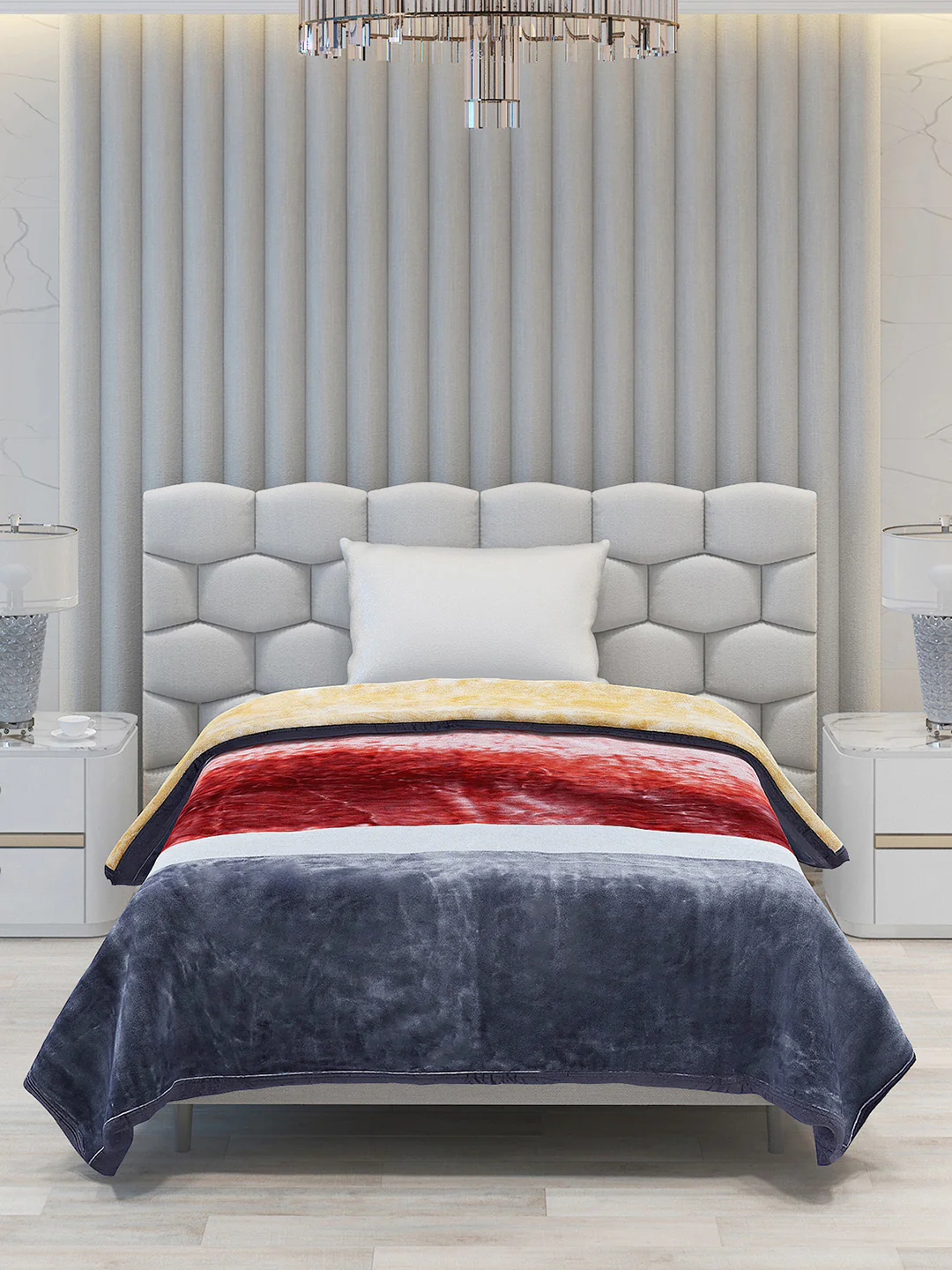 Printed Single Bed 1051 GSM Blanket Bling 2 Ply (Weight 3.7 kg) - Image 2