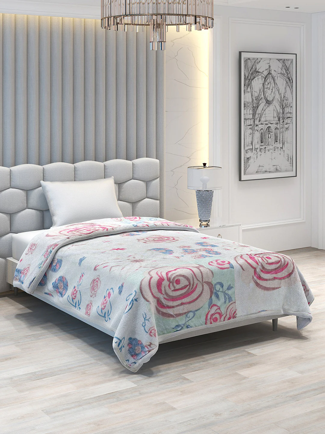 Printed Single Bed 1051 GSM Blanket Bling 2 Ply (Weight 3.7 kg) - Image 4