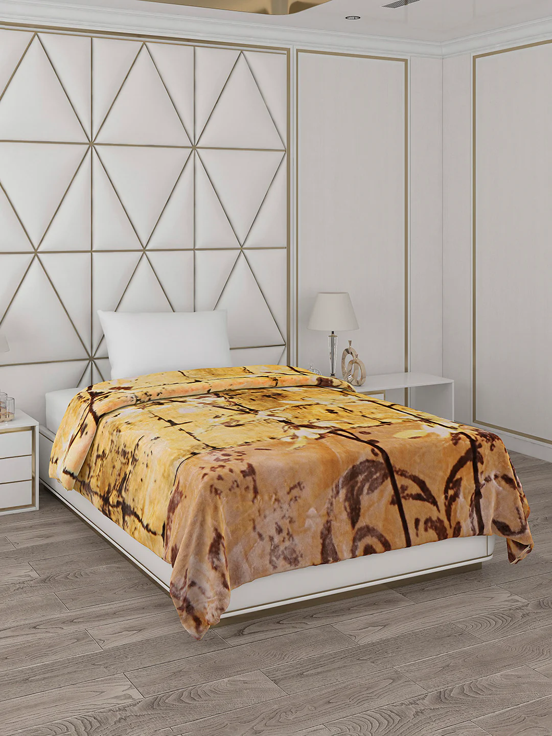 Printed Single Bed 1051 GSM Blanket Pearl 2 Ply (Weight 3.7 kg) - Image 2