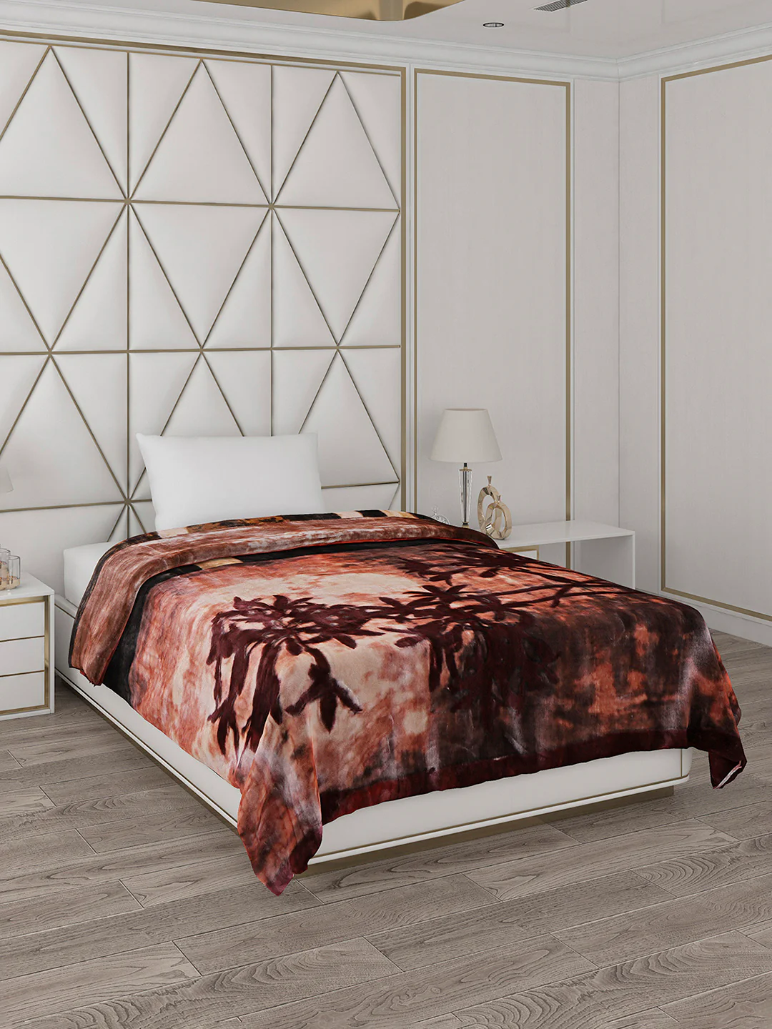 Printed Single Bed 1051 GSM Blanket Pearl 2 Ply (Weight 3.7 kg) - Image 4