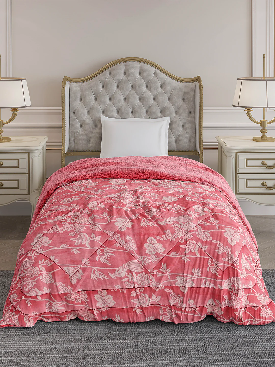Printed Single Bed 1114 GSM Comforter for Winter - (Nixie) - Image 2