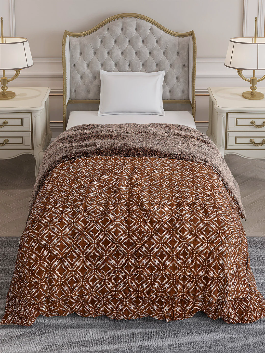 Printed Single Bed 1114 GSM Comforter for Winter - (Nixie) - Image 3