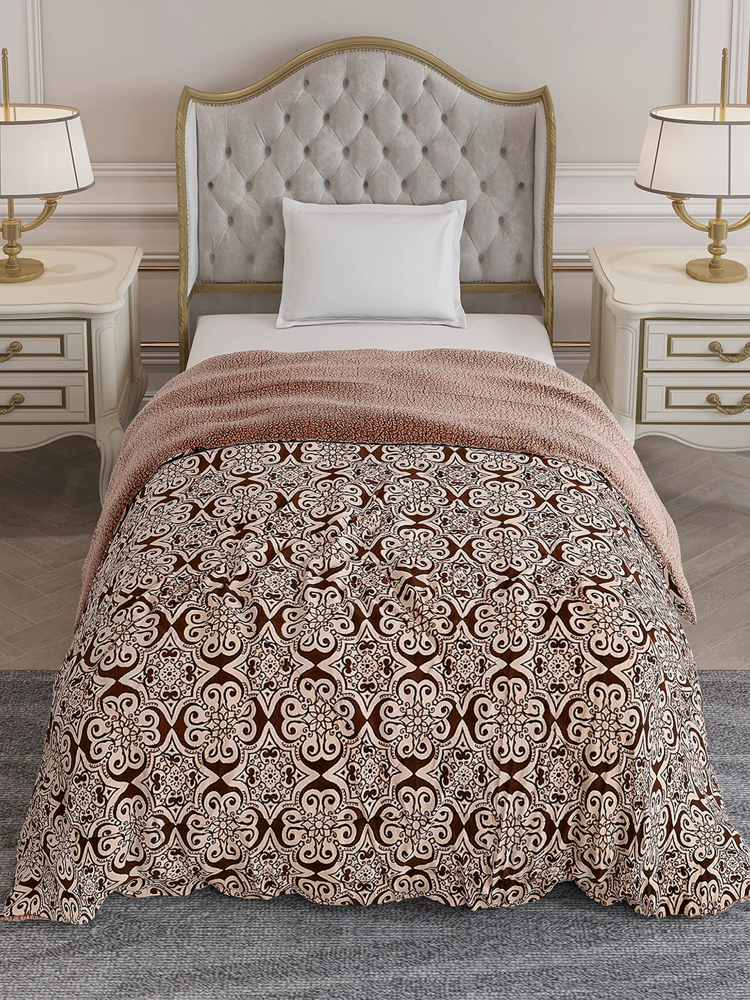 Printed Single Bed 1114 GSM Comforter for Winter - (Nixie) - Image 3