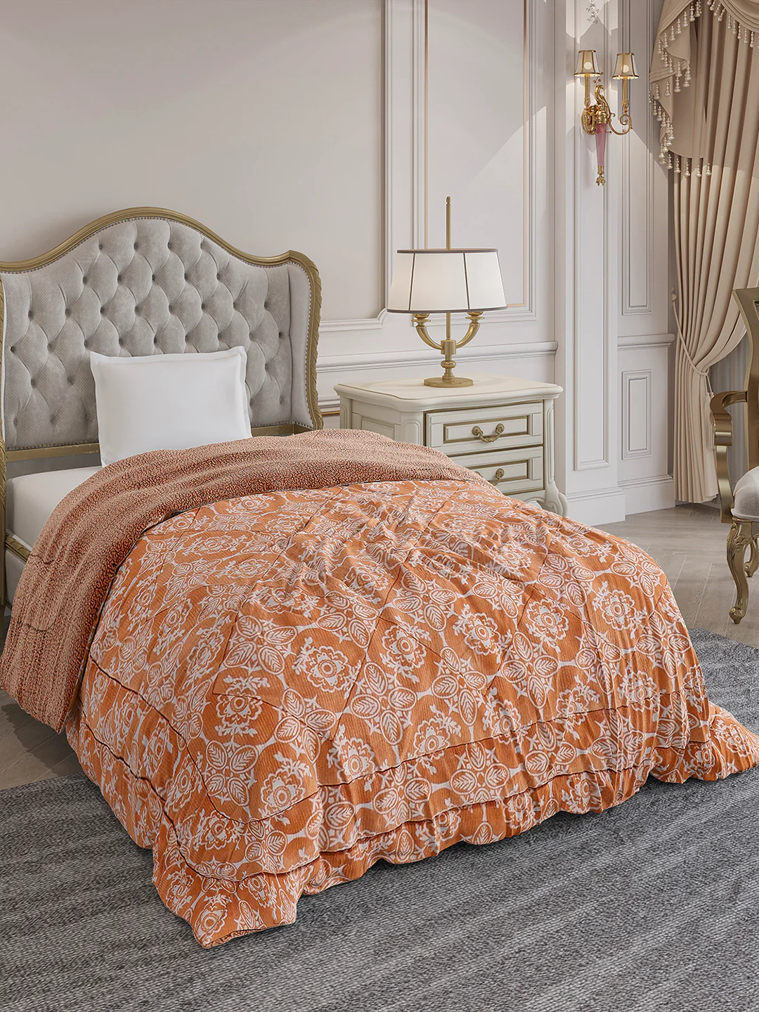 Printed Single Bed 1114 GSM Comforter for Winter - (Nixie) - Image 4