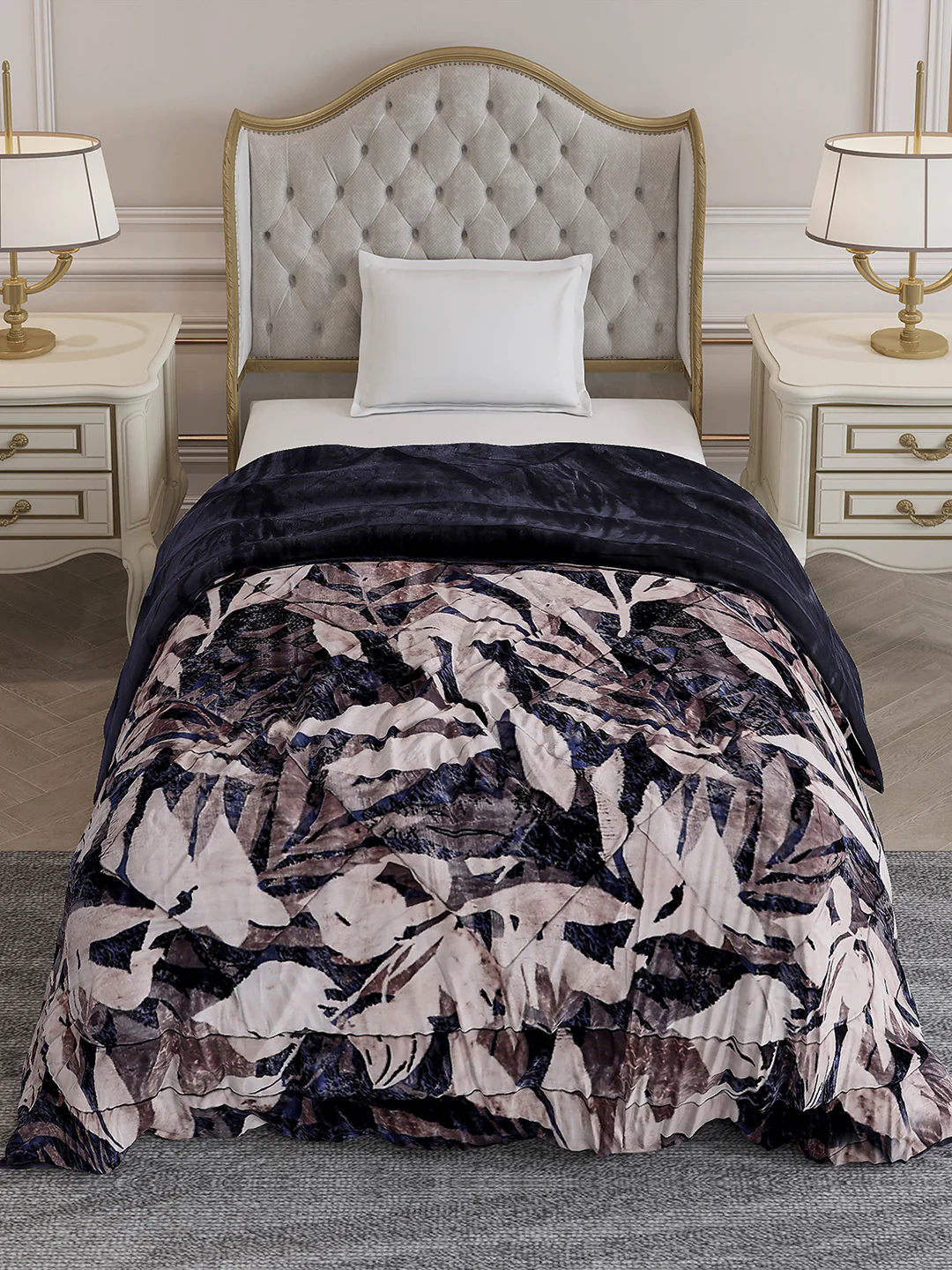 Printed Single Bed 1155 GSM Comforter for Winter - (Dixie) - Image 3