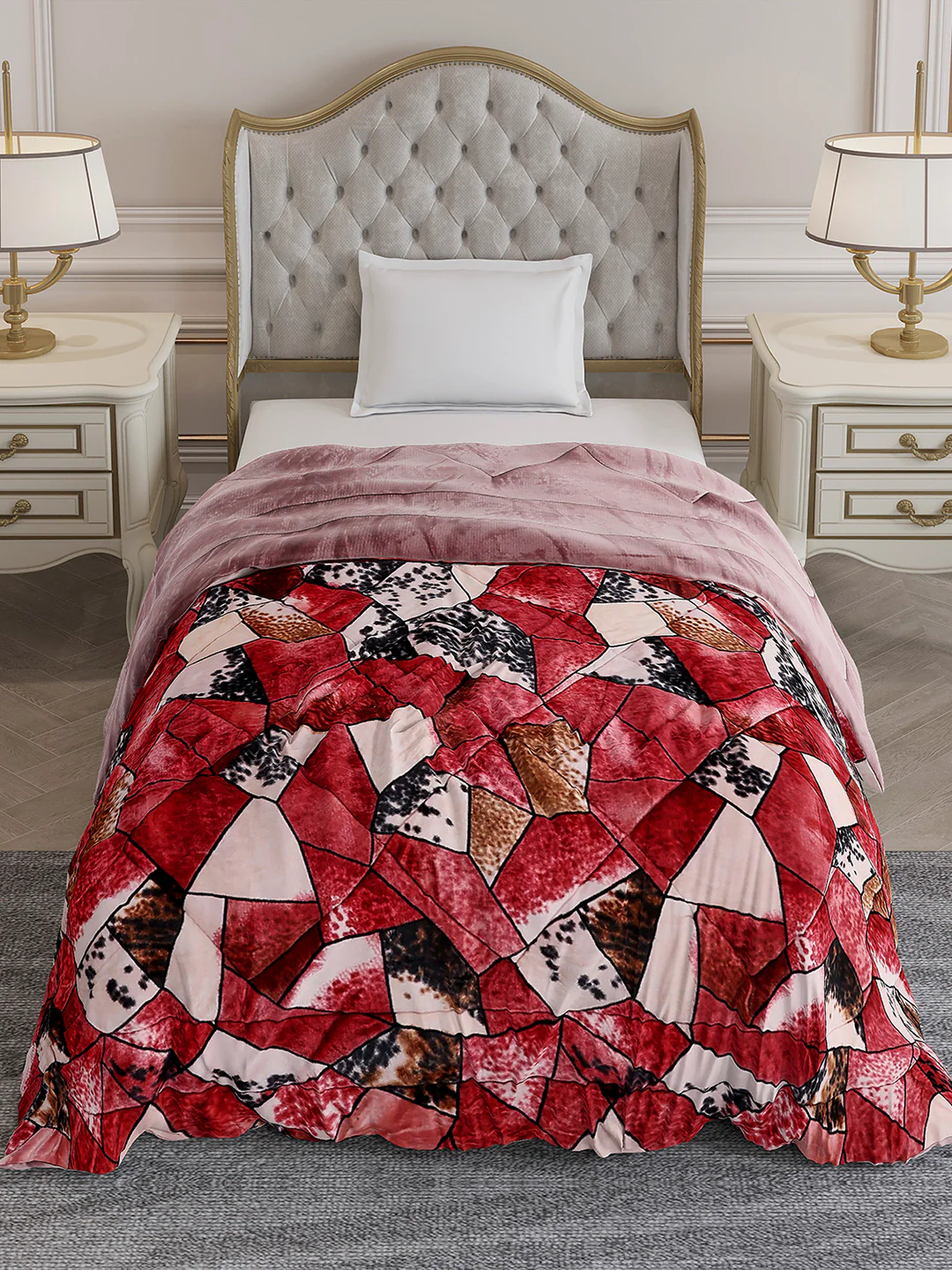 Printed Single Bed 1155 GSM Comforter for Winter - (Dixie) - Image 3