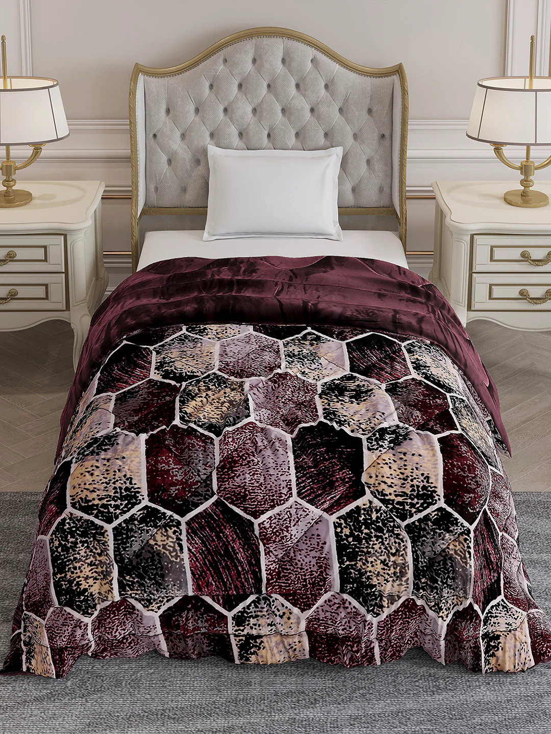Printed Single Bed 1155 GSM Comforter for Winter - (Dixie) - Image 3