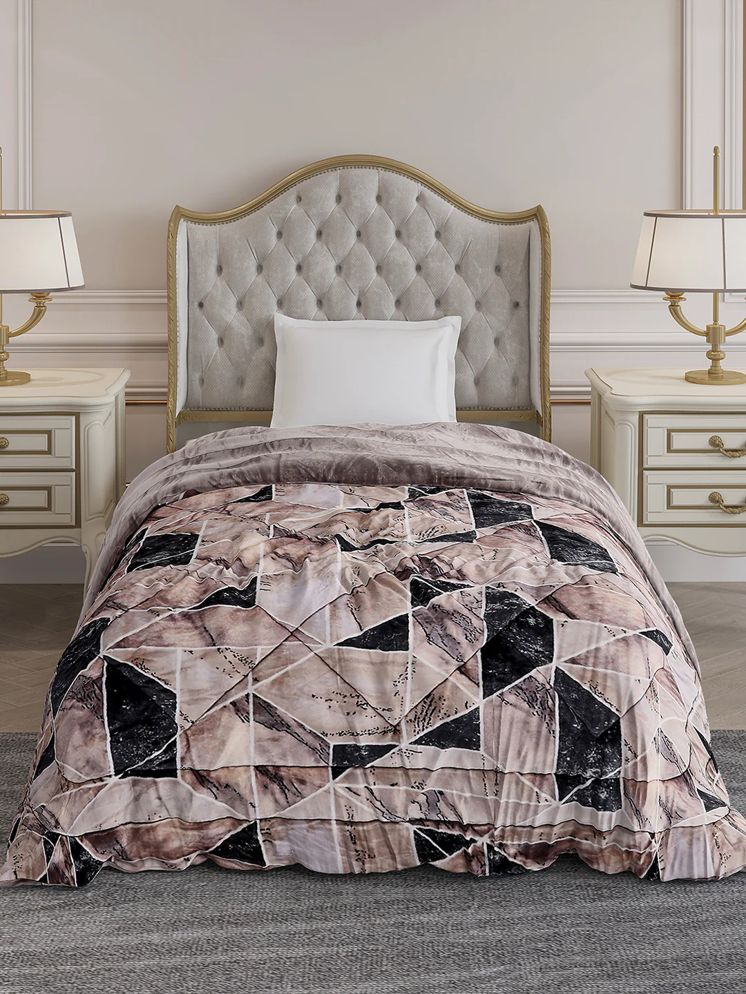 Printed Single Bed 1155 GSM Comforter for Winter - (Dixie) - Image 2