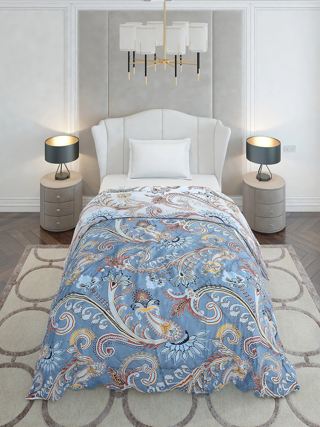 Printed Single Bed 120 GSM Comforter for AC Room - (Marvla) - Image 3