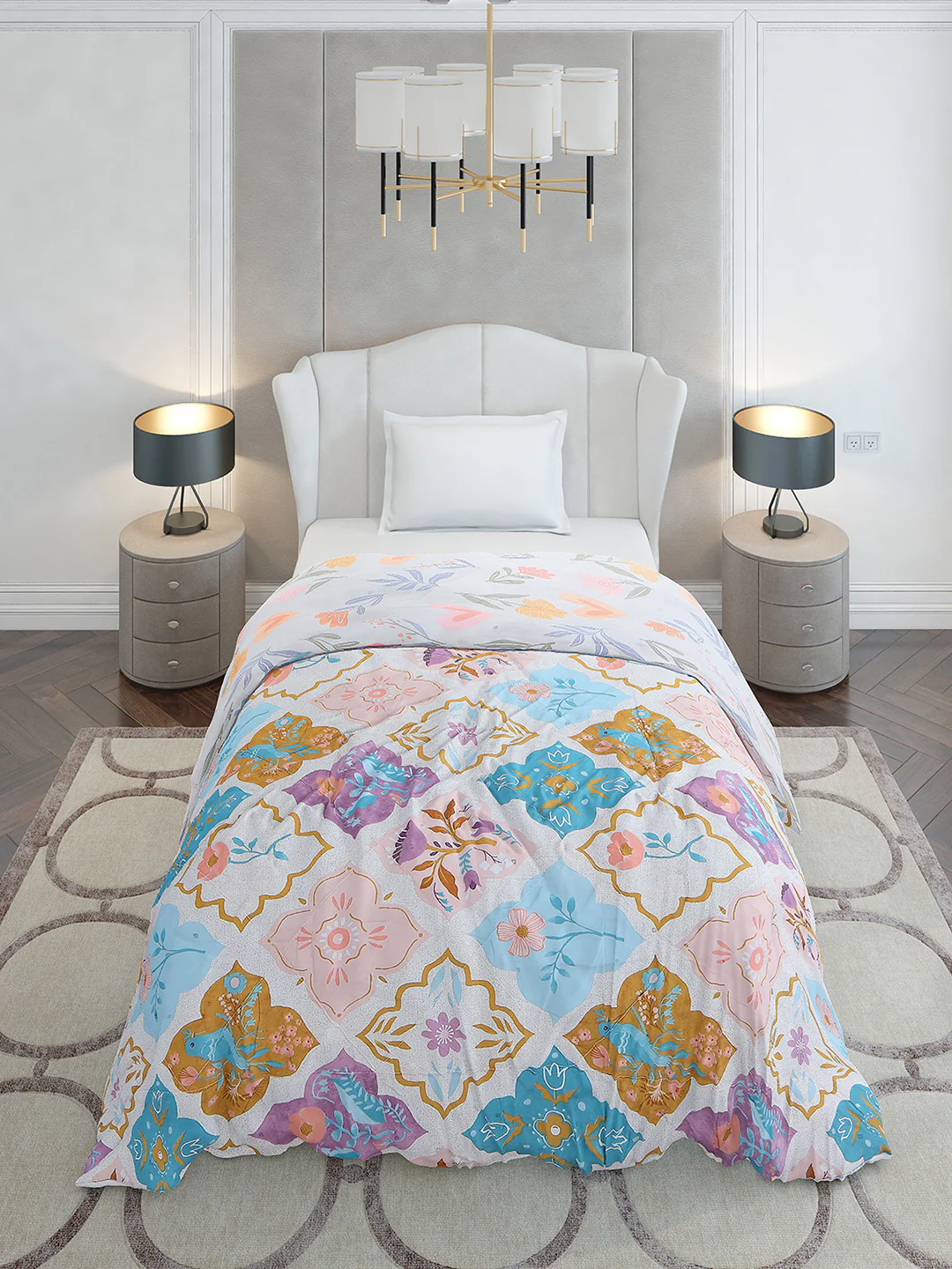 Printed Single Bed 120 GSM Comforter for AC Room - (Marvla) - Image 3