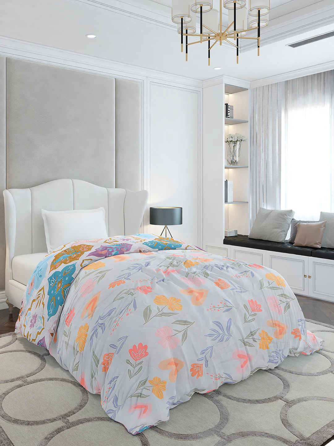 Printed Single Bed 120 GSM Comforter for AC Room - (Marvla) - Image 5