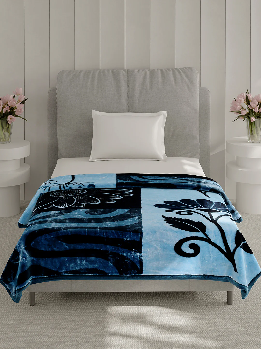 Printed Single Bed 2 Ply, 895 GSM Blanket for Heavy Winter - (Lavish Pvc) - Image 2