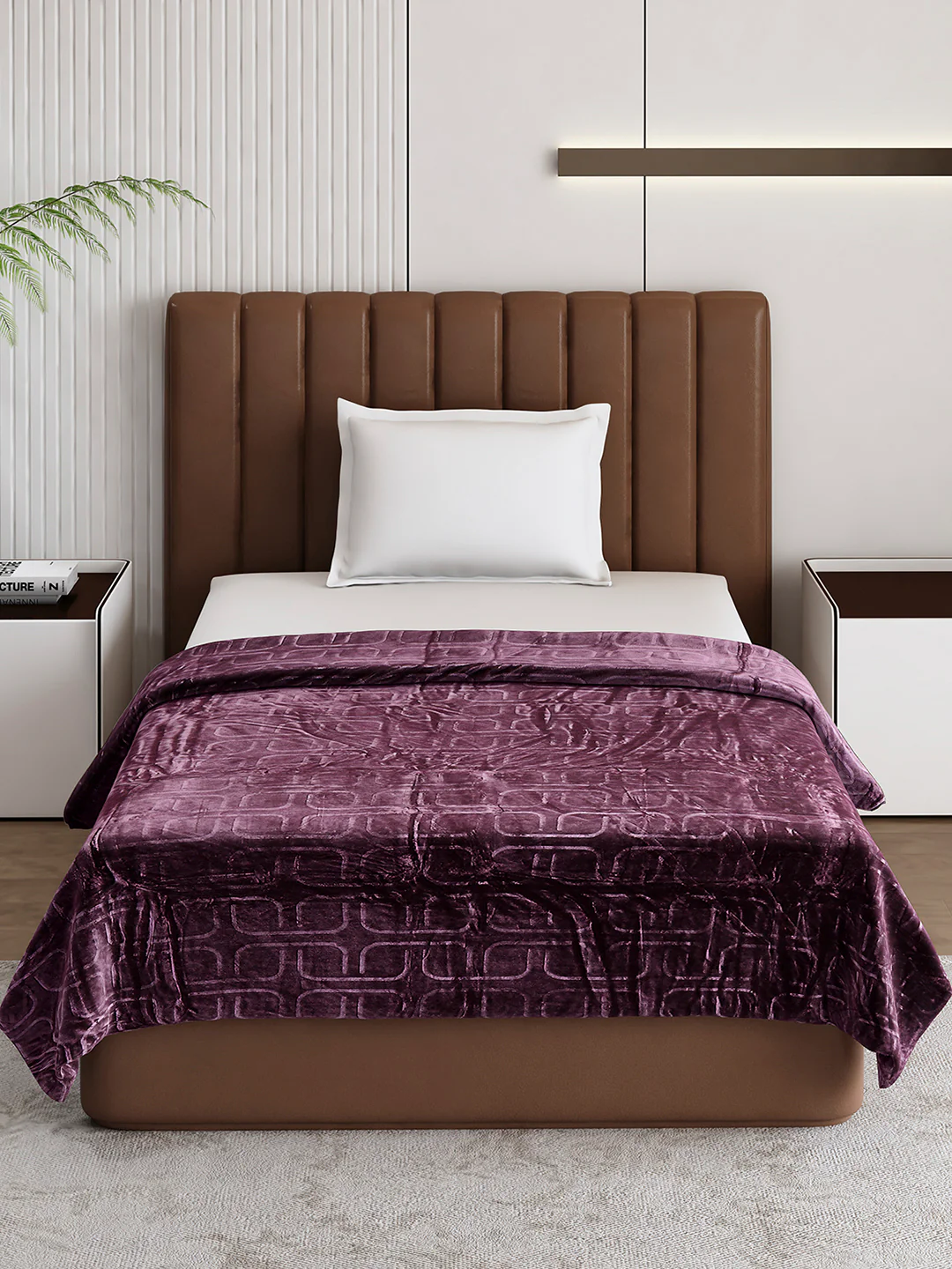 Printed Single Bed 210 GSM Blanket for AC Room - (Terra) - Image 3