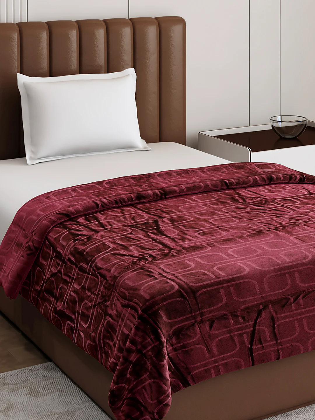 Printed Single Bed 210 GSM Blanket for AC Room - (Terra) - Image 4