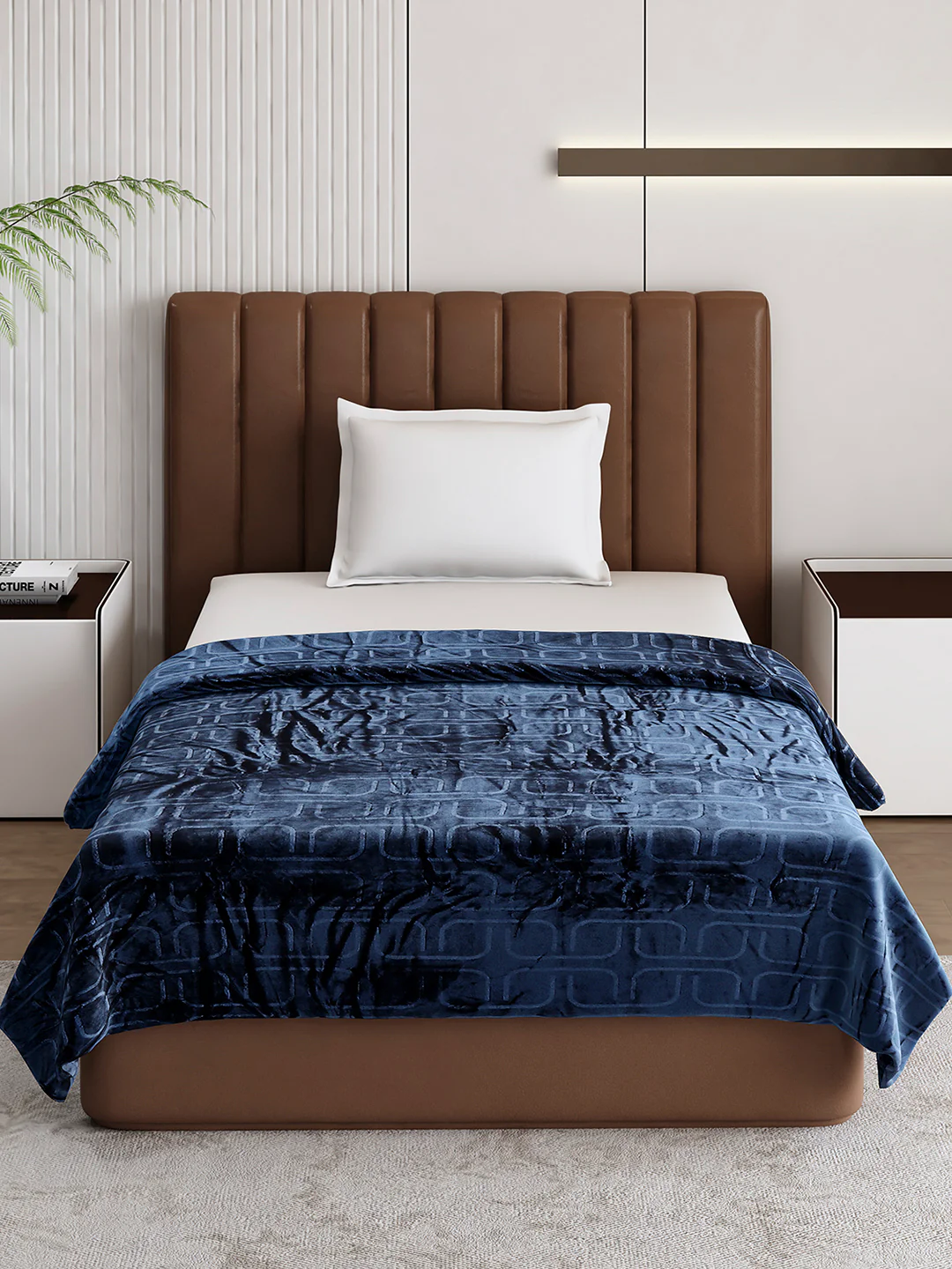 Printed Single Bed 210 GSM Blanket for AC Room - (Terra) - Image 3