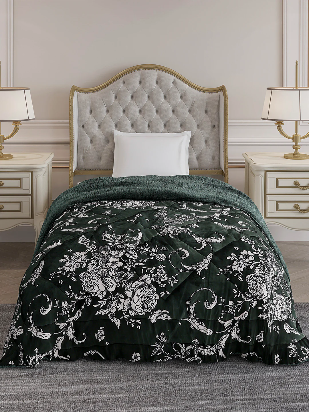 Printed Single Bed 210 GSM Comforter for Mild Winter (Nixie), Weight 660 gm - Image 2
