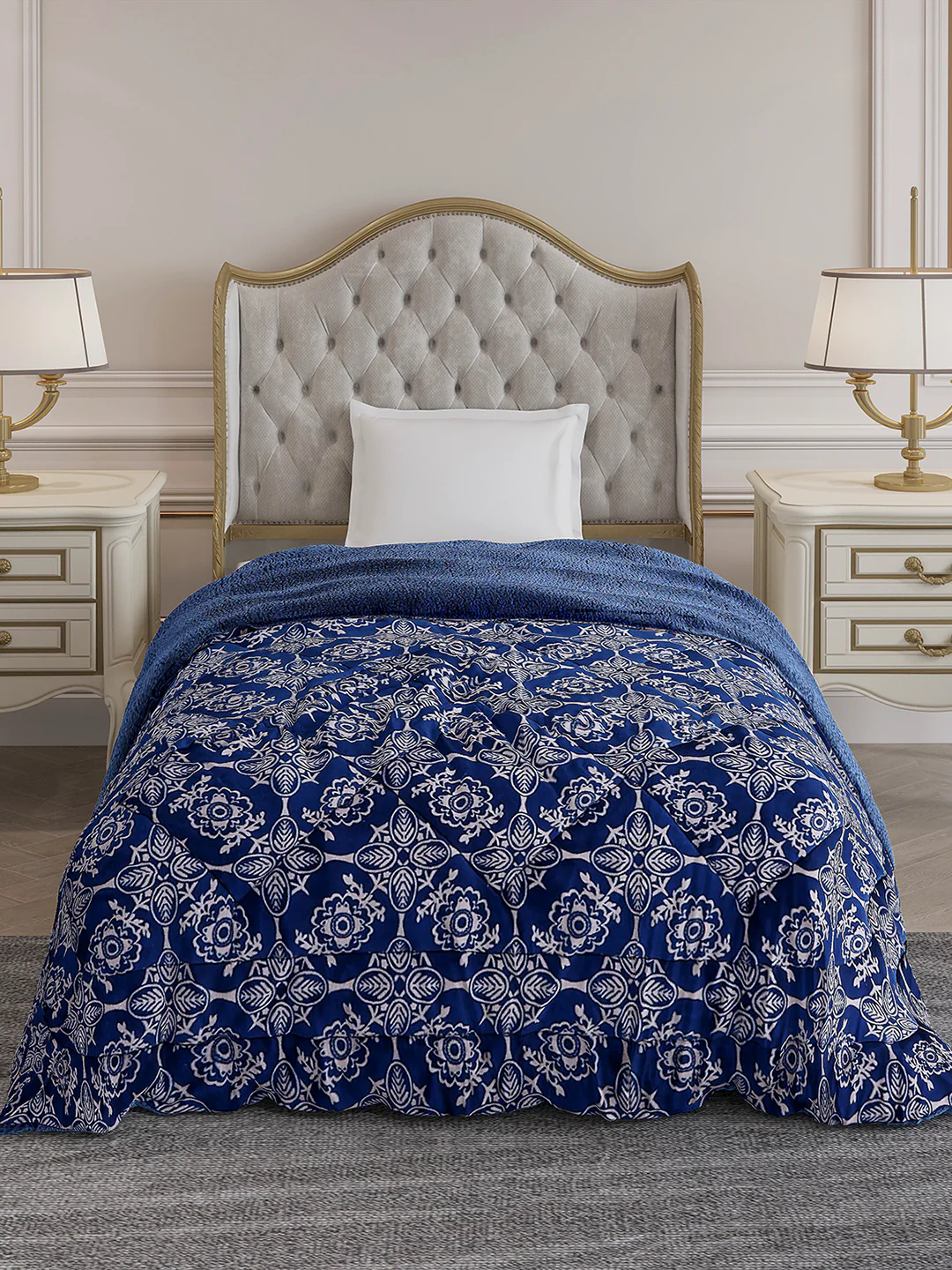 Printed Single Bed 210 GSM Comforter for Mild Winter (Nixie), Weight 660 gm - Image 2