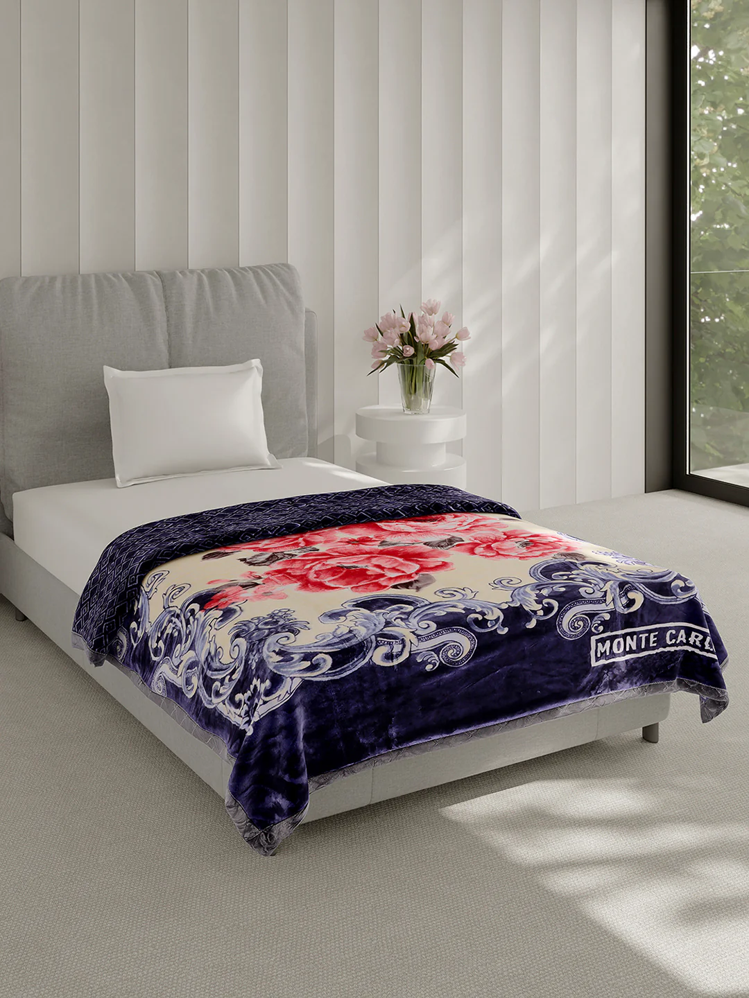 Printed Single Bed 3 Ply, 909 GSM Blanket for Heavy Winter - (Umang) - Image 4