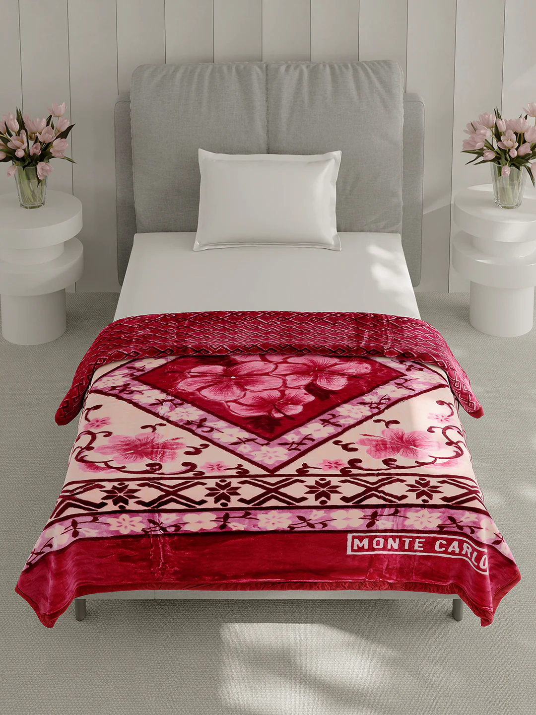 Printed Single Bed 3 Ply, 909 GSM Blanket for Heavy Winter - (Umang) - Image 3