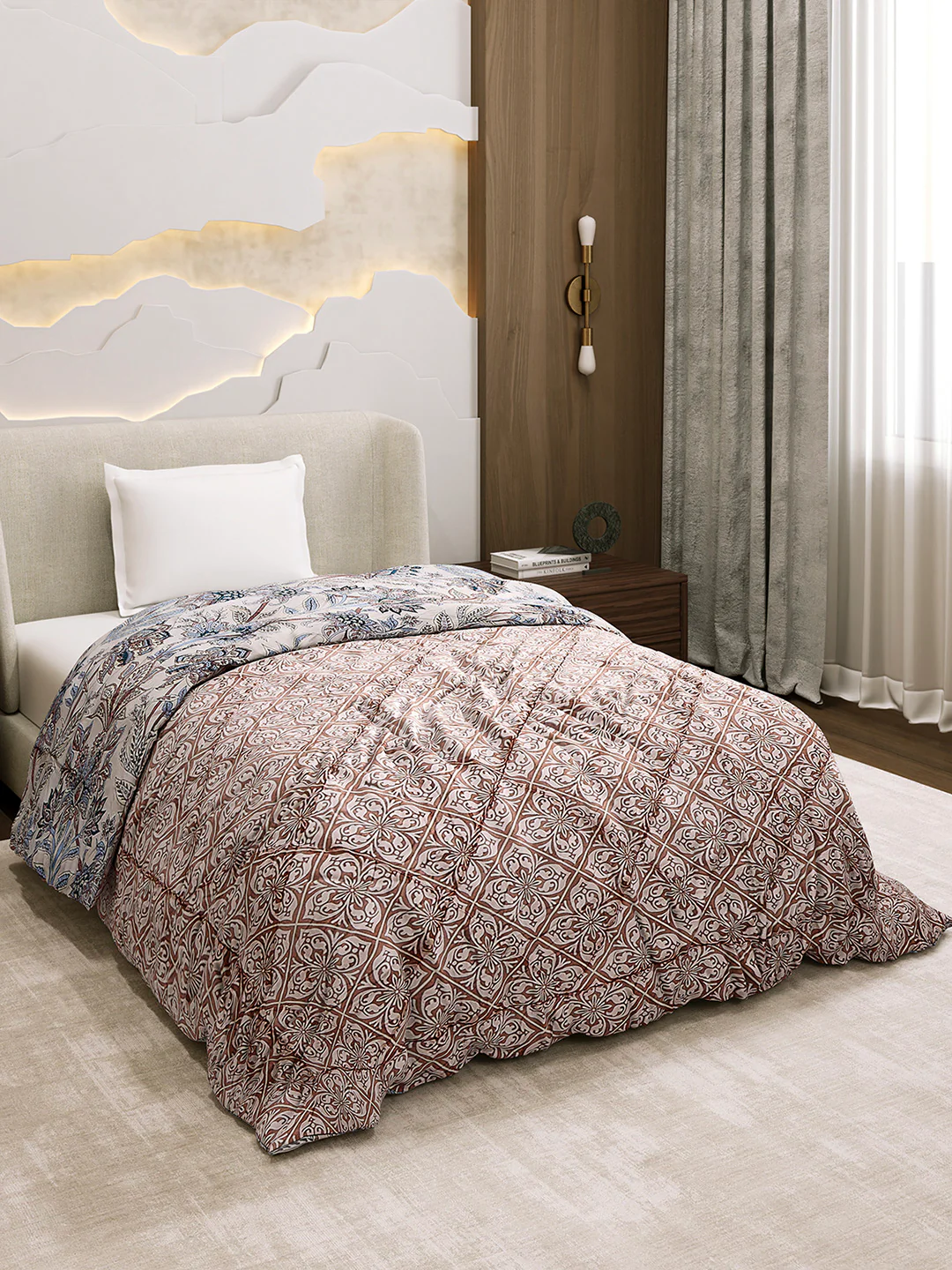 Printed Single Bed 3 Ply Comforter for AC Room - (Marvella) - Image 5