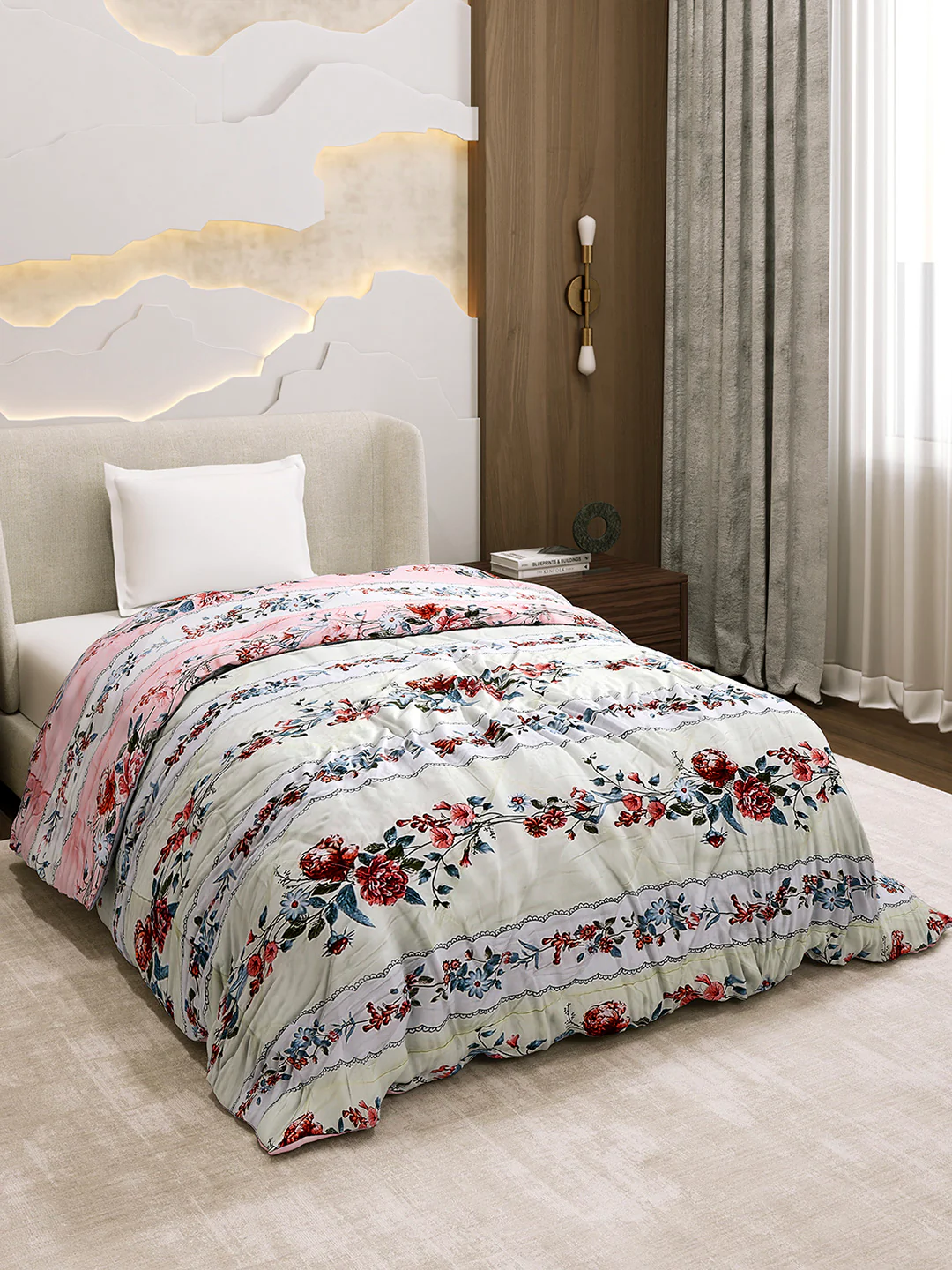 Printed Single Bed 3 Ply Comforter for AC Room - (Marvella) - Image 5
