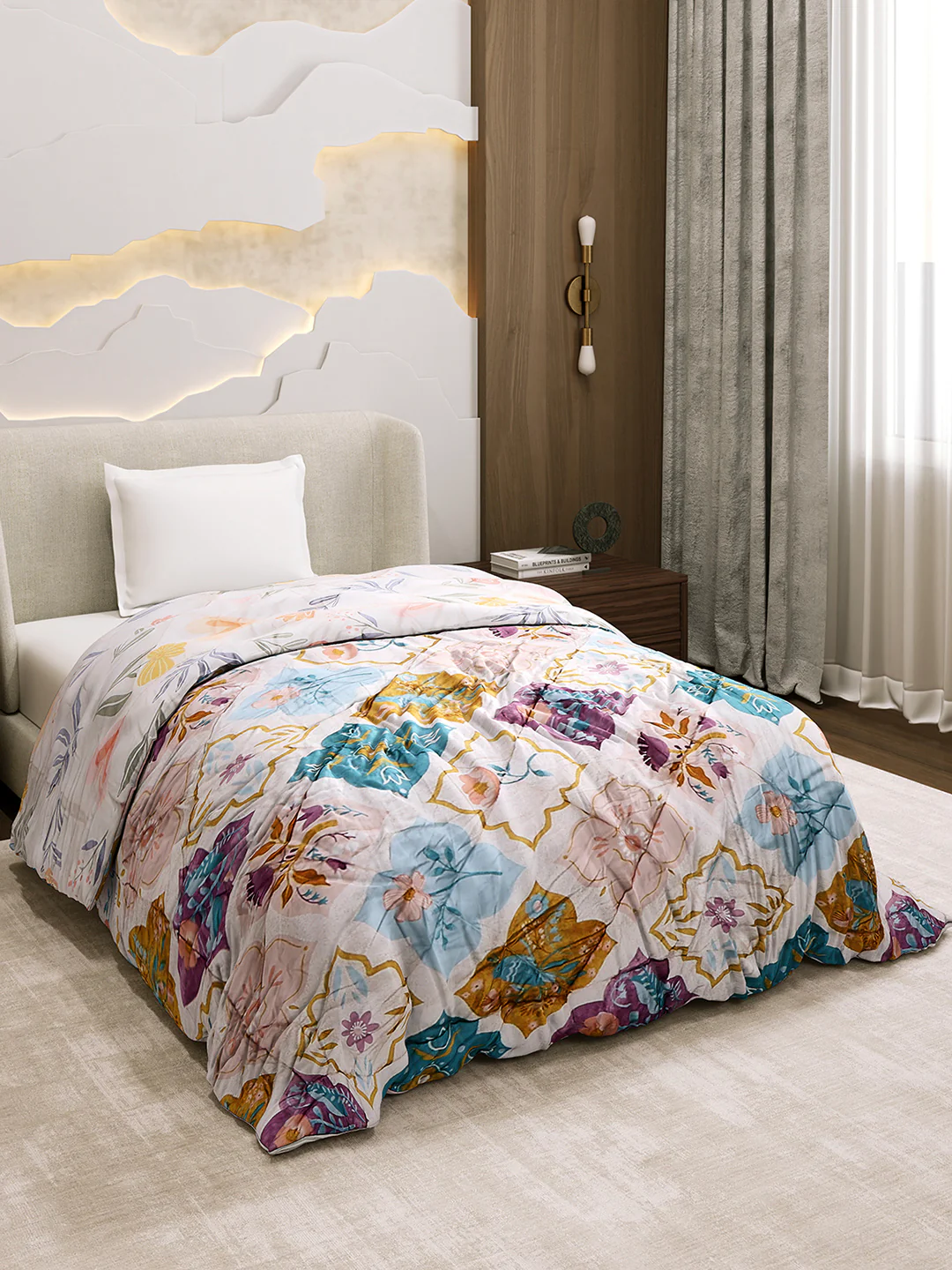 Printed Single Bed 3 Ply Comforter for AC Room - (Marvella) - Image 4