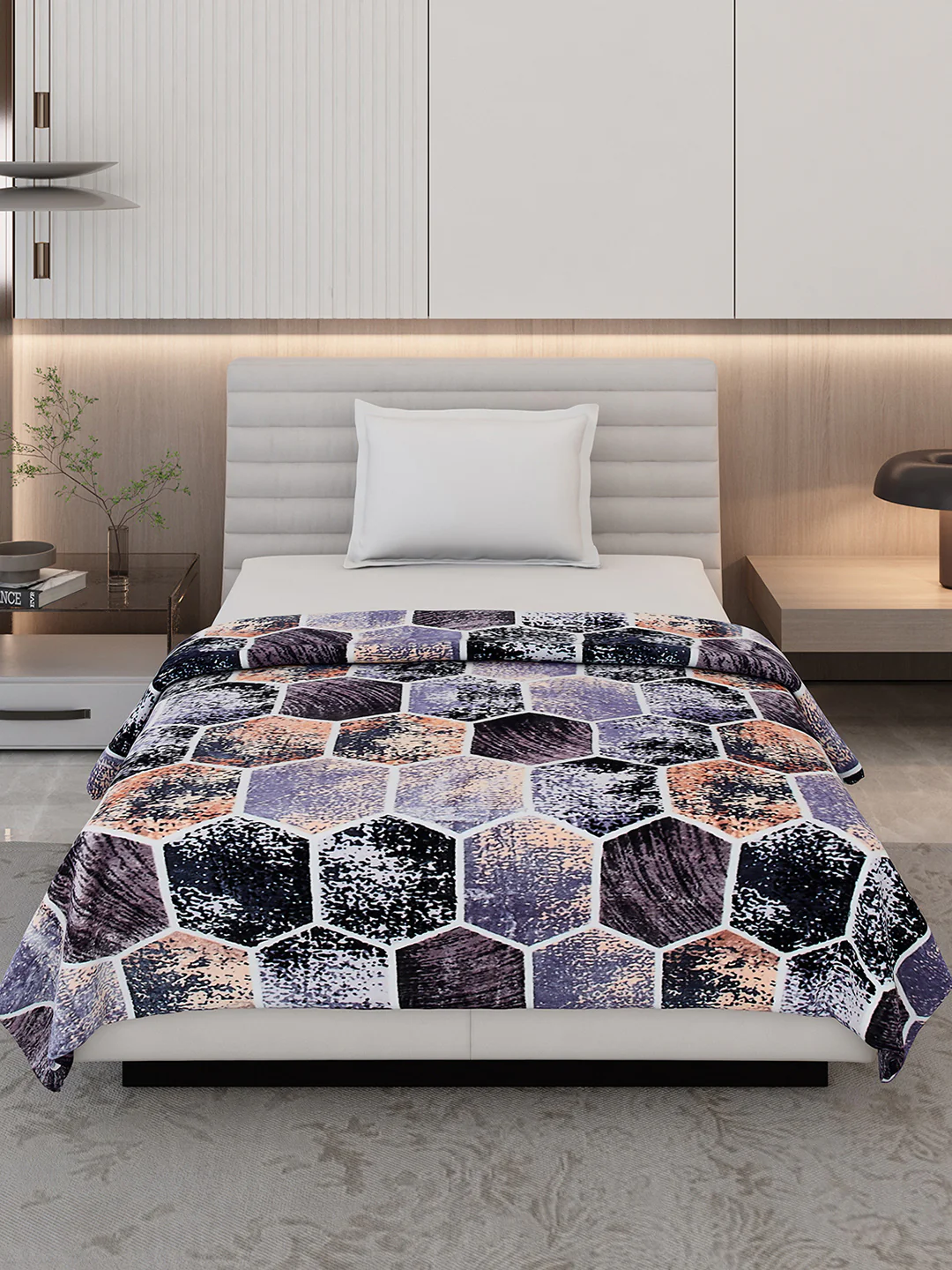 Printed Single Bed 300 GSM Blanket for AC Room - (Blubell) - Image 3
