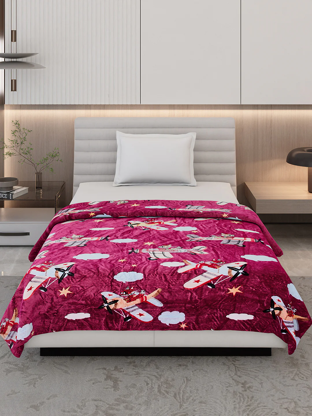 Printed Single Bed 300 GSM Blanket for AC Room - (Ellis) - Image 3