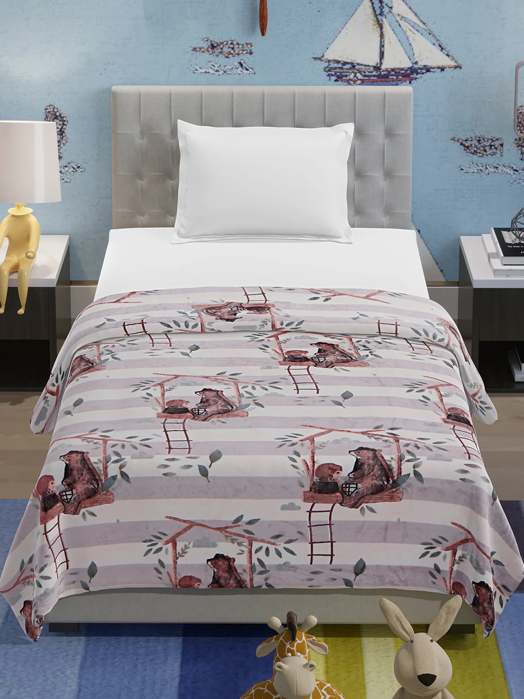 Printed Single Bed 300 GSM Blanket for AC Room (Ellis) - Image 2