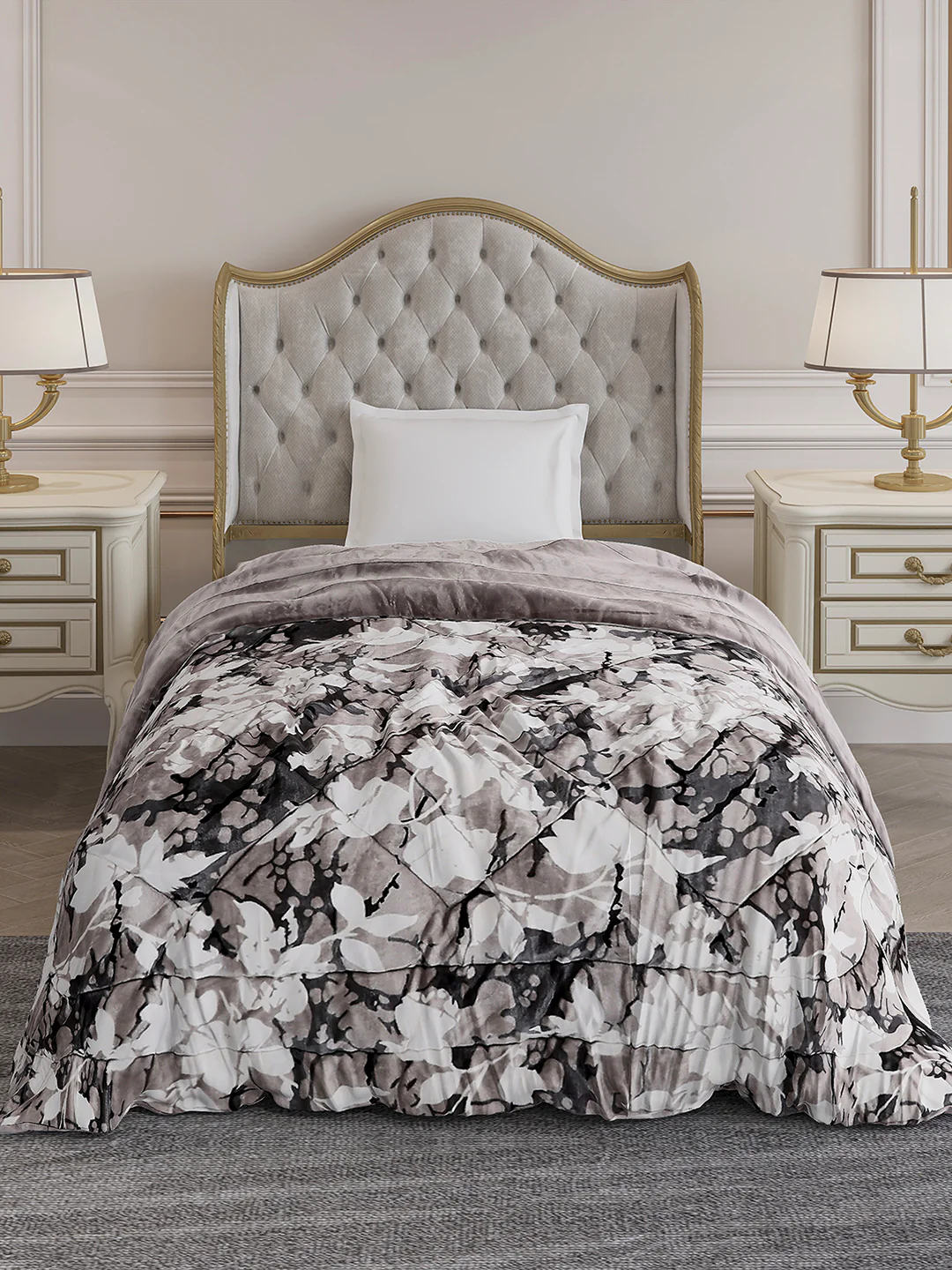 Printed Single Bed 300 GSM Comforter for Mild Winter (Dixie), Weight 725 gm - Image 2
