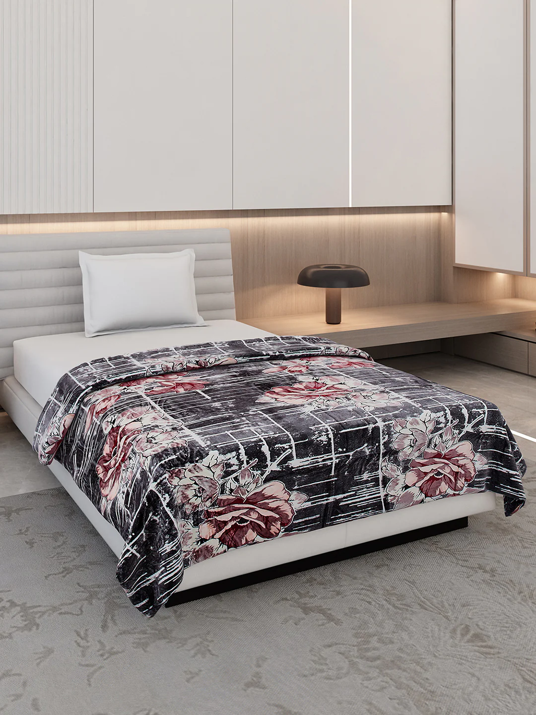 Printed Single Bed 350 GSM Blanket for AC Room - (Nicole)