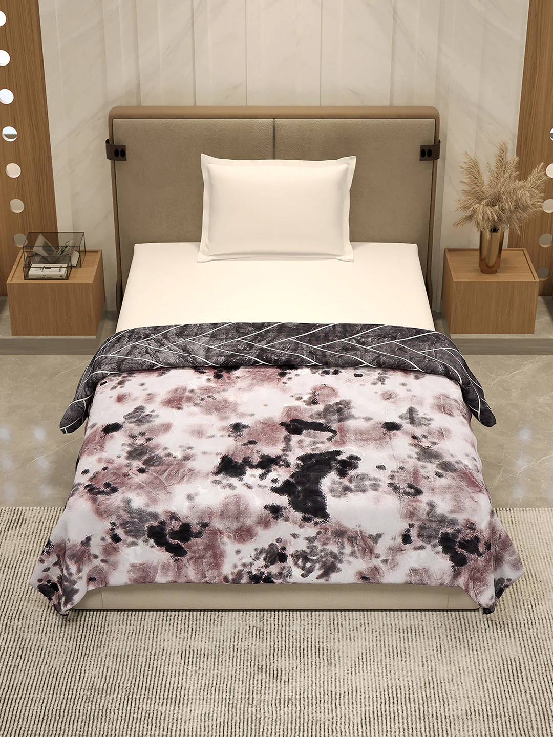 Printed Single Bed 350 GSM Blanket for AC Room - (Paramount) - Image 2