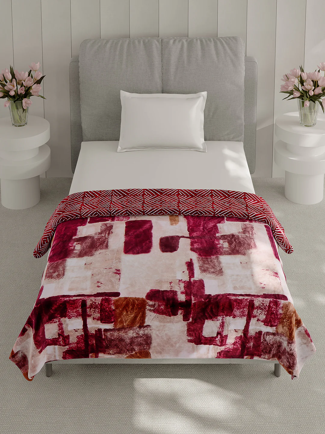 Printed Single Bed 350 GSM Blanket for AC Room - (Paramount) - Image 2