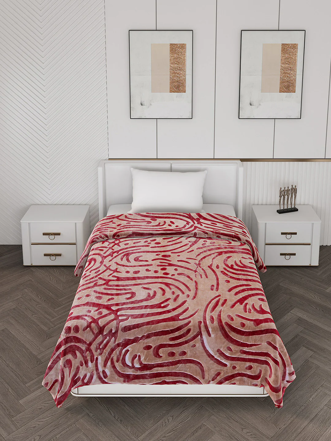 Printed Single Bed 710 GSM Blanket Ignis 2 Ply (Weight 2.5 kg) - Image 3