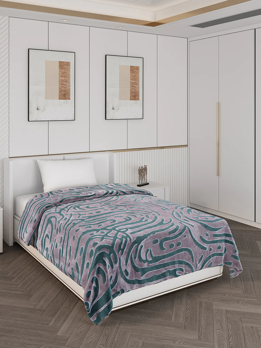 Printed Single Bed 710 GSM Blanket Ignis 2 Ply (Weight 2.5 kg) - Image 4