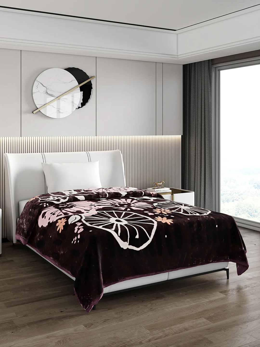 Printed Single Bed 852 GSM Blanket Allen 2 Ply (Weight 3 kg) - Image 4