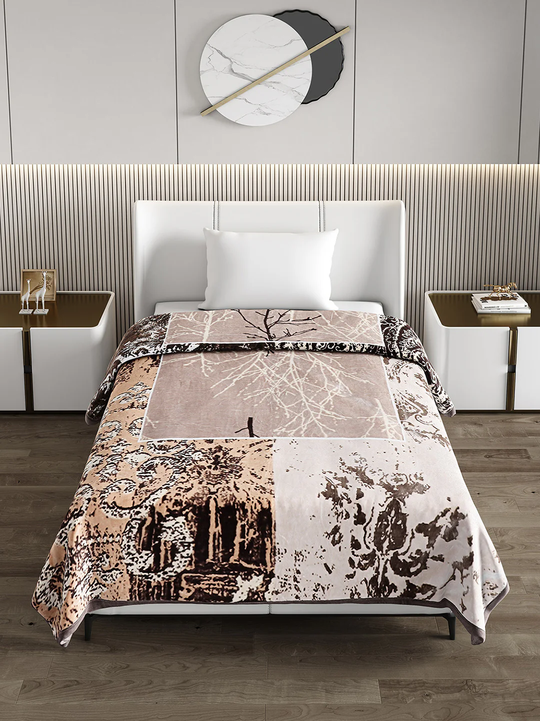 Printed Single Bed 852 GSM Blanket Allen 2 Ply (Weight 3 kg) - Image 3
