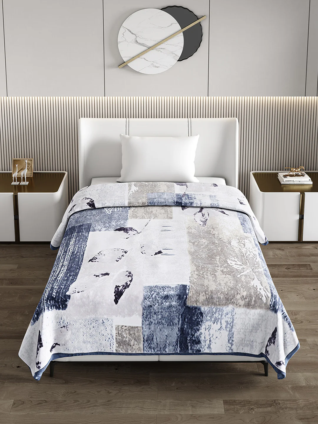 Printed Single Bed 852 GSM Blanket Allen 2 Ply (Weight 3 kg) - Image 3