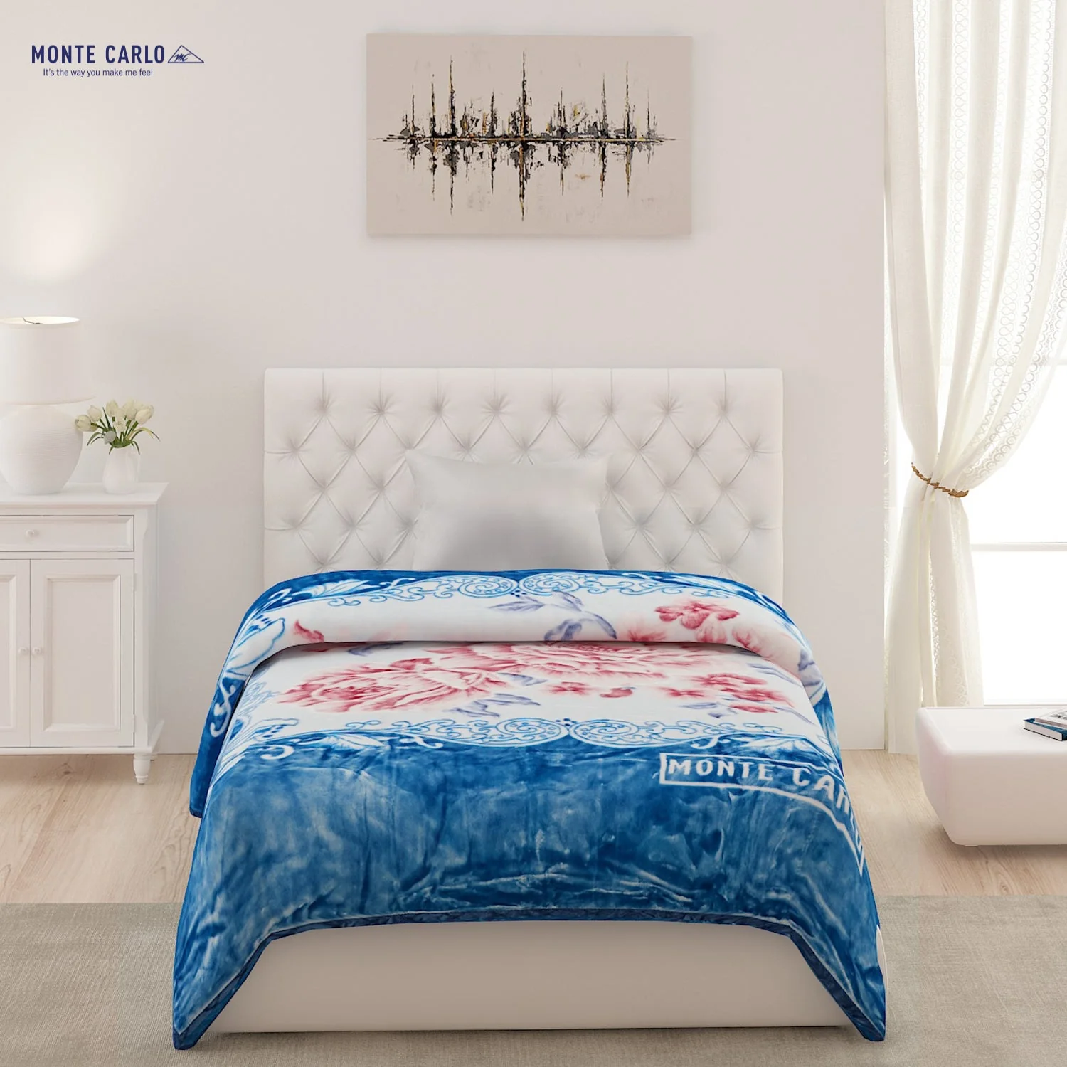 Printed Single Bed 852 GSM Blanket Shagun 2 Ply (Weight 3 kg) - Image 2