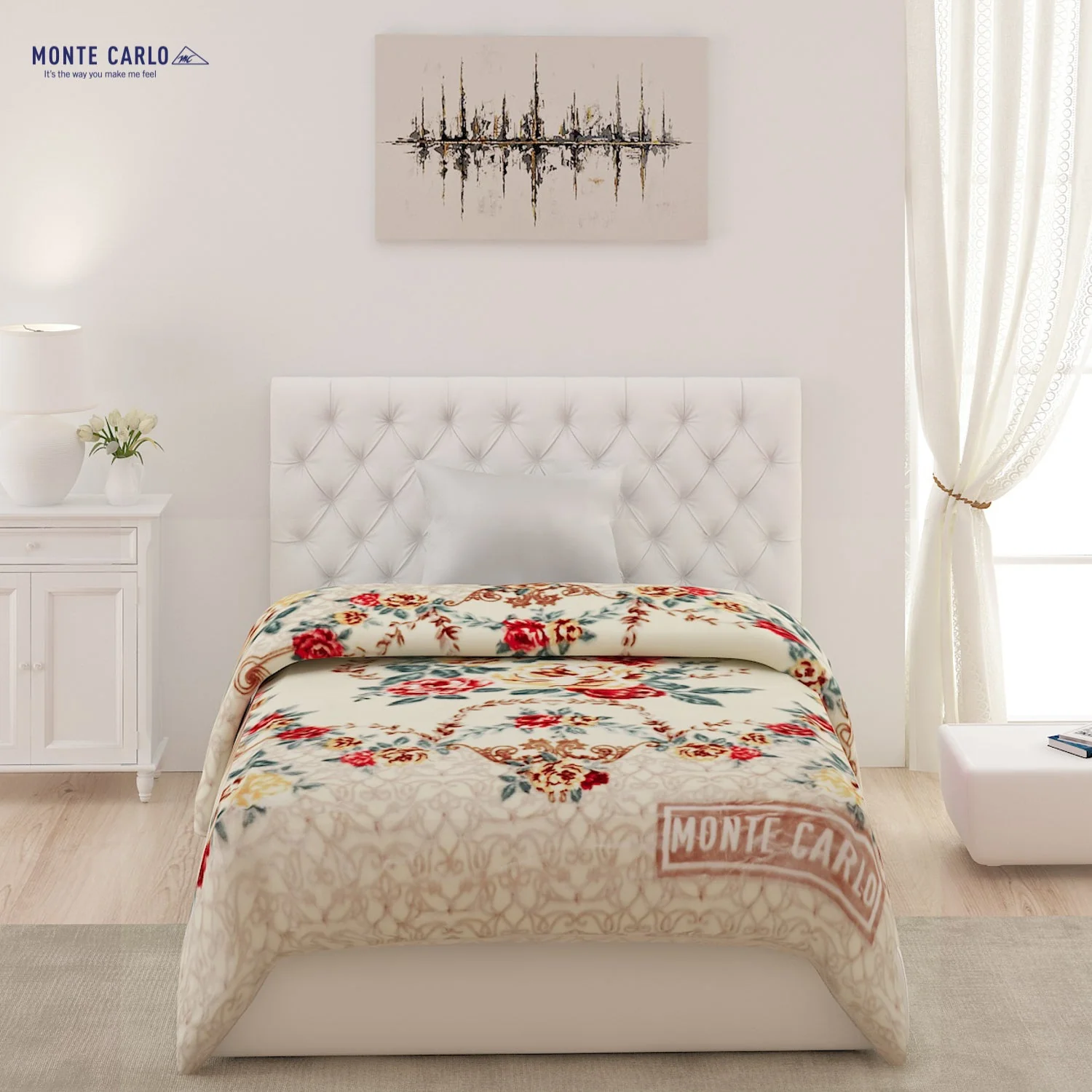 Printed Single Bed 852 GSM Blanket Shagun 2 Ply (Weight 3 kg) - Image 2