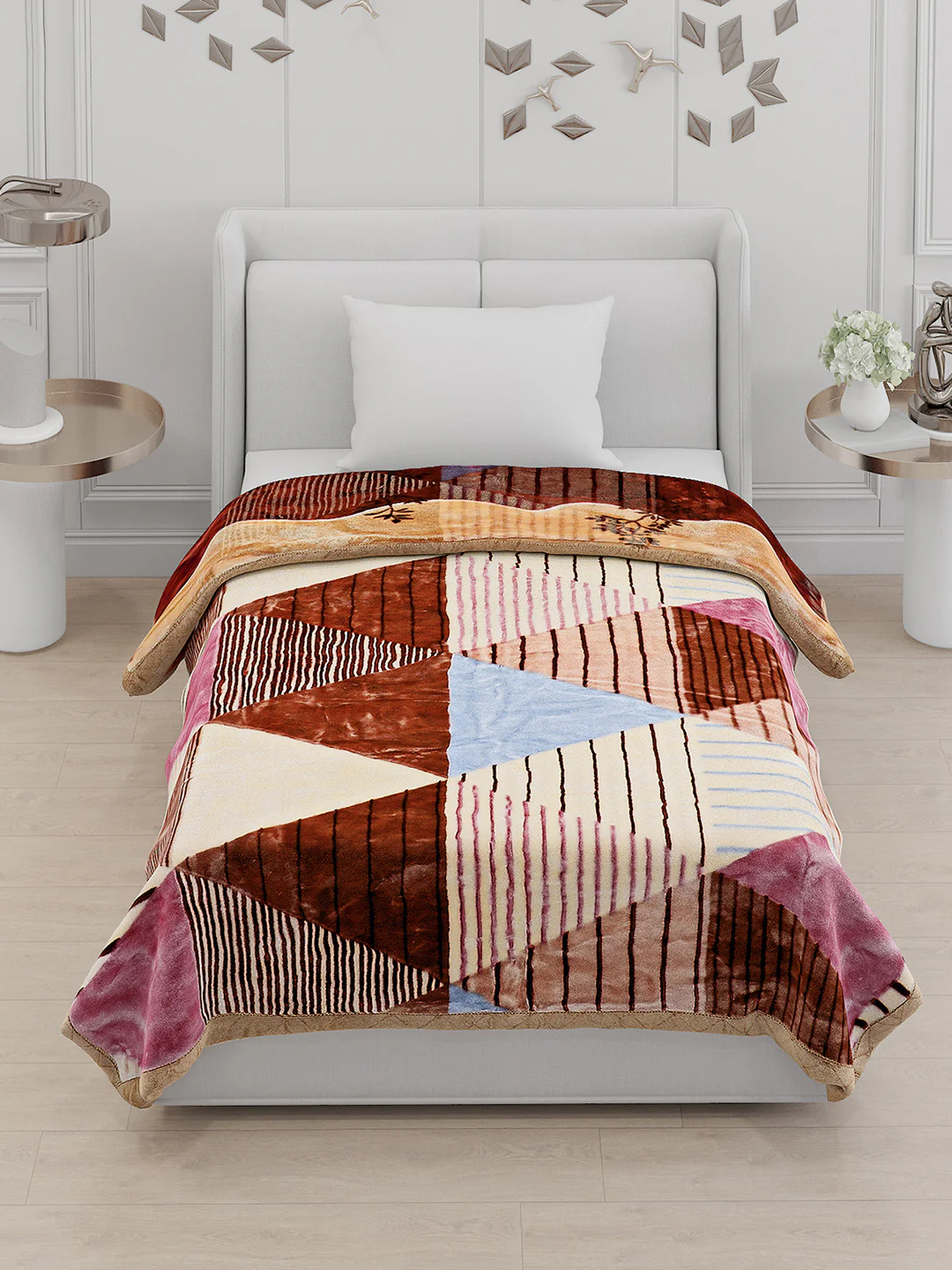 Printed Single Bed 852 GSM Blanket Success 2 Ply (Weight 3 kg) - Image 3