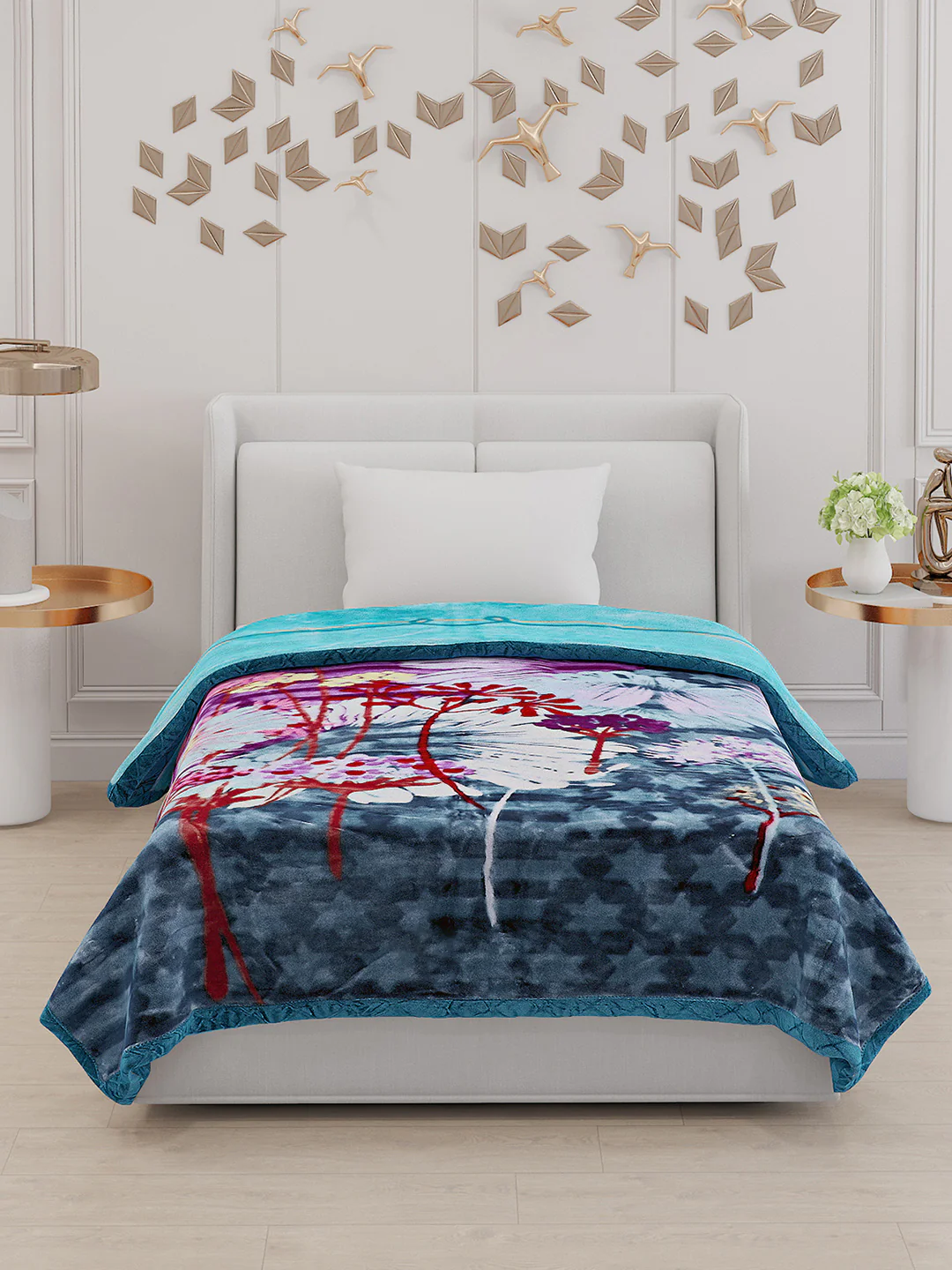 Printed Single Bed 852 GSM Blanket Success 2 Ply (Weight 3 kg) - Image 2