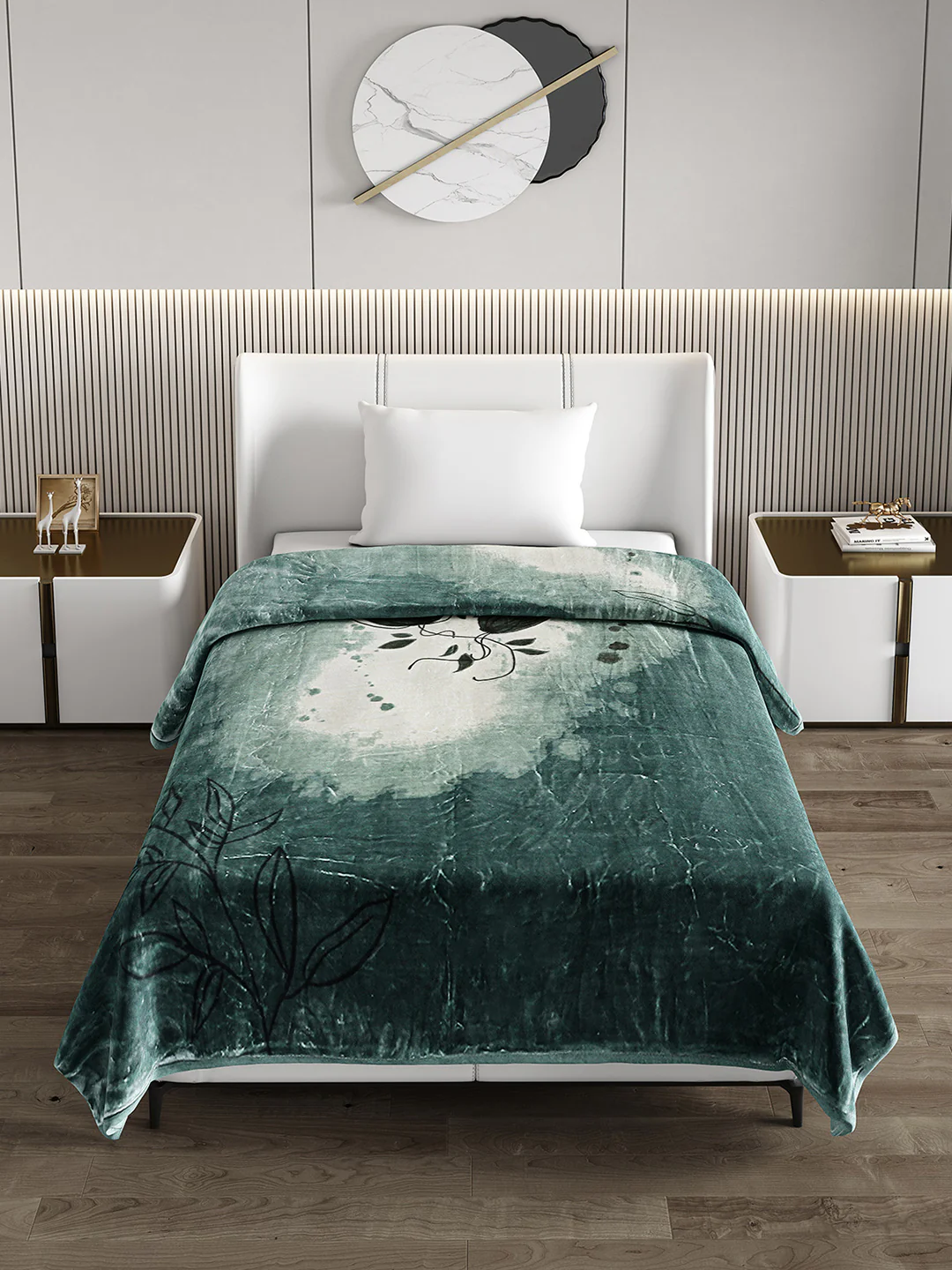 Printed Single Bed 951 GSM Blanket Haze 3 Ply (Weight 3.35 kg) - Image 3