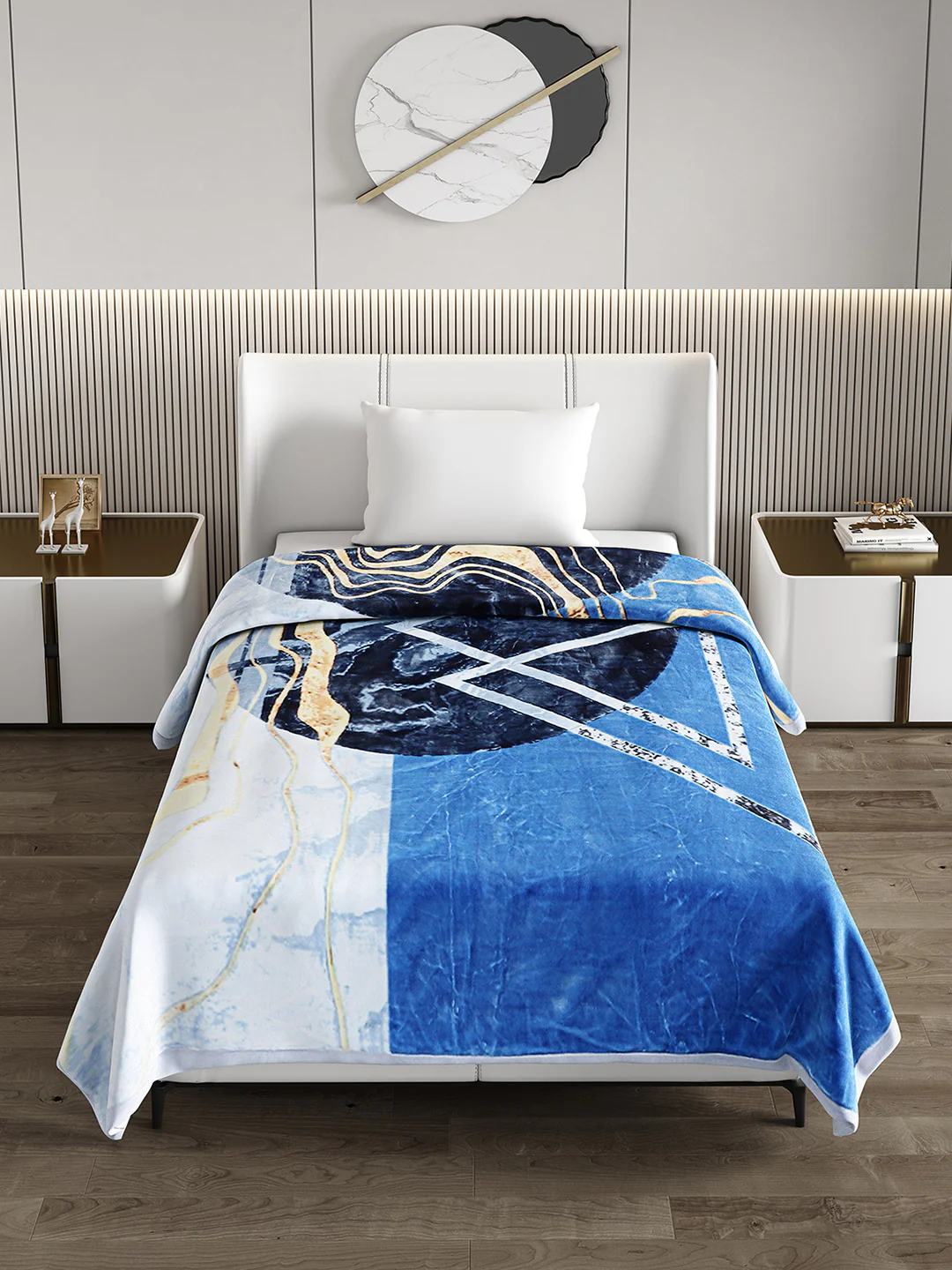 Printed Single Bed 951 GSM Blanket Haze 3 Ply (Weight 3.35 kg) - Image 3