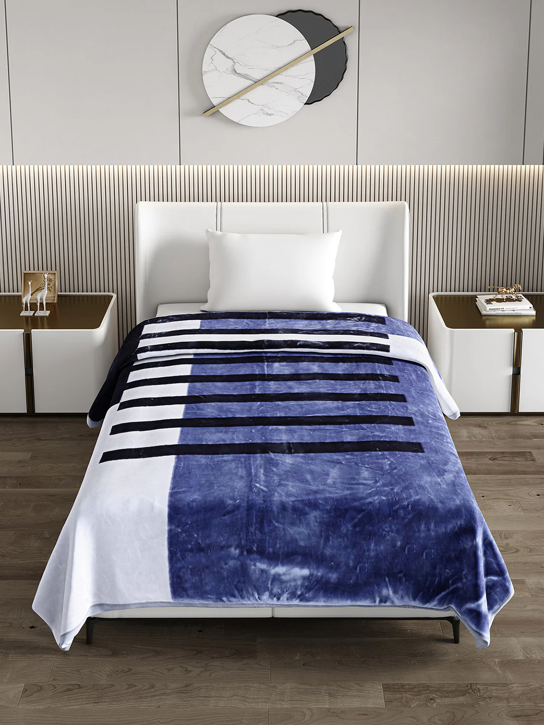 Printed Single Bed 951 GSM Blanket Haze 3 Ply (Weight 3.35 kg) - Image 3