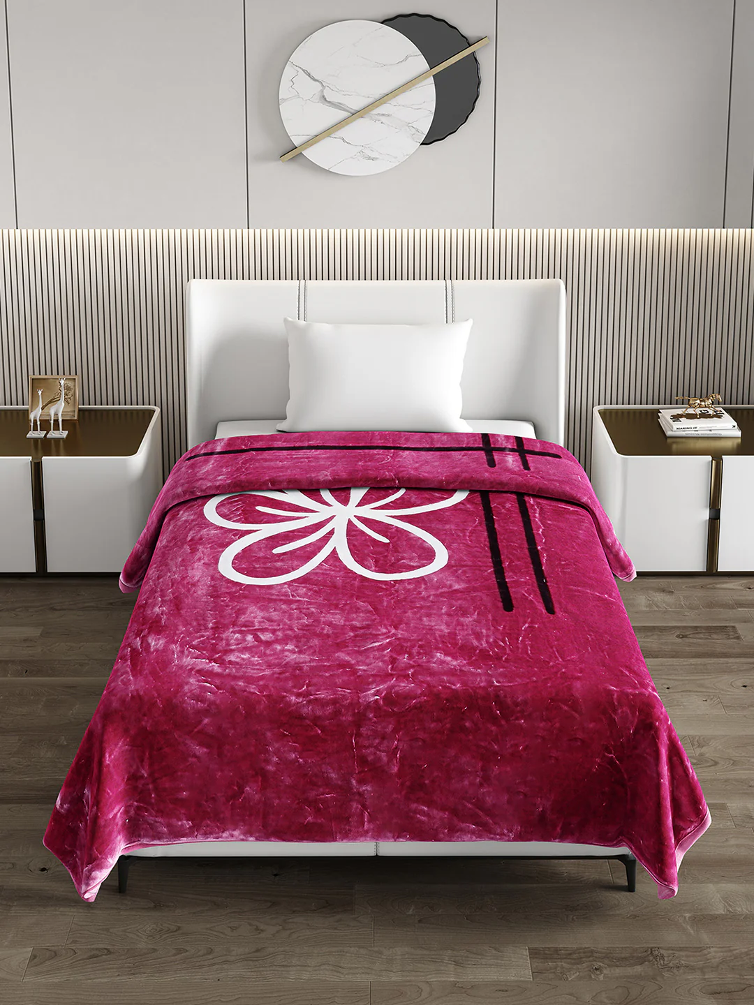 Printed Single Bed 951 GSM Blanket Haze 3 Ply (Weight 3.35 kg) - Image 3