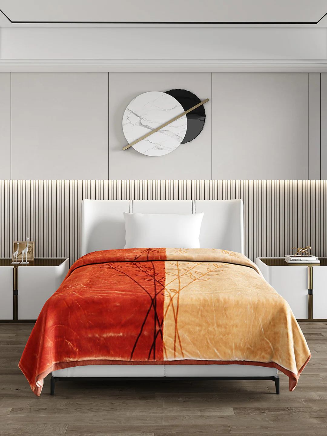 Printed Single Bed 951 GSM Blanket Haze 3 Ply (Weight 3.35 kg) - Image 2